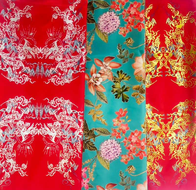 Printing Sample of Hong-Jet Fabric Foil Printing Machine 2