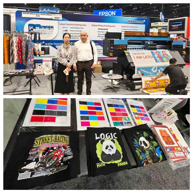 In 2025, HONGSAM Exhibited Hong-Jet&reg; powder-free DTF printing solution at PRINTING United Exhibition