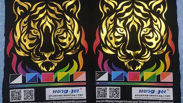 Hong-Jet No Powder DTF printer printing sample 2
